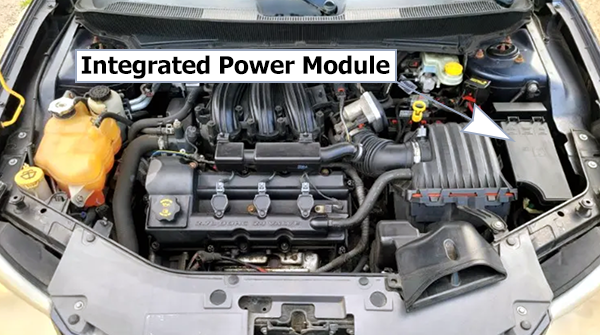 Chrysler Sebring (2007-2010): Engine compartment fuse box location