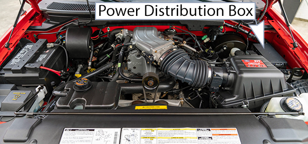 Ford F-150 (1999-2003): Power distribution box location