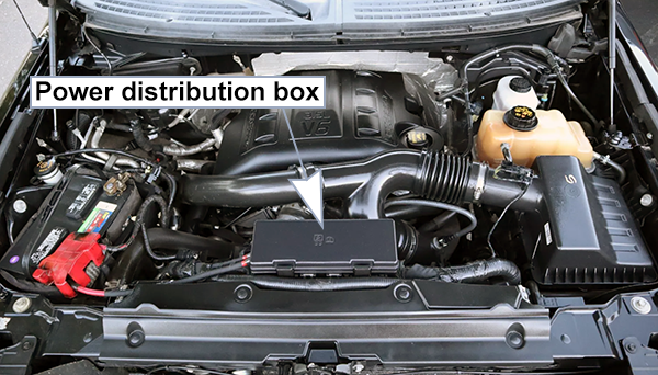 Ford F-150 (2009-2014): Power distribution box location