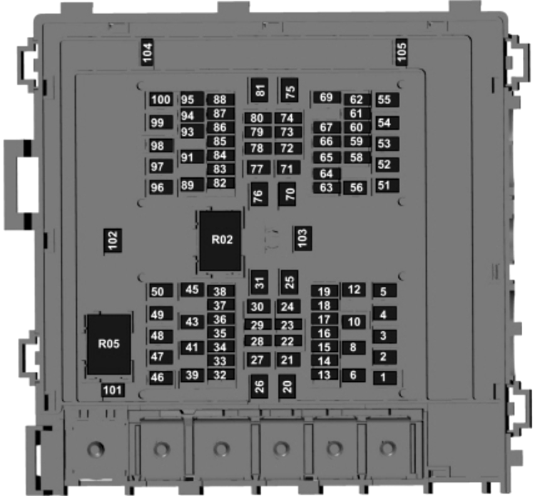 Ford F-150 (2018): Power Distribution Box Diagram