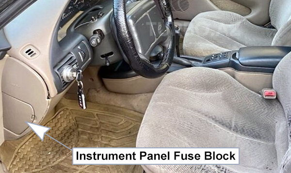 Chevrolet Cavalier (2000-2002): Passenger compartment fuse panel location