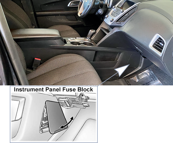  Chevrolet Equinox (2016-2017): Passenger compartment fuse panel location