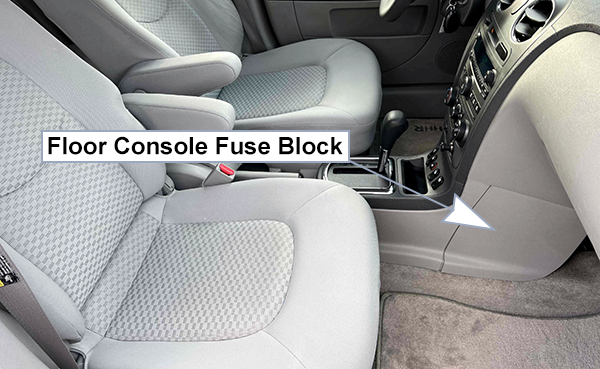 Chevrolet HHR (2006-2011): Passenger compartment fuse panel location