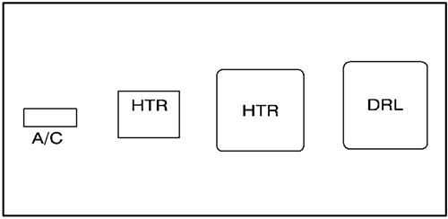 Chevrolet Prizm (1999): Engine Compartment Fuse Block №3 Diagram