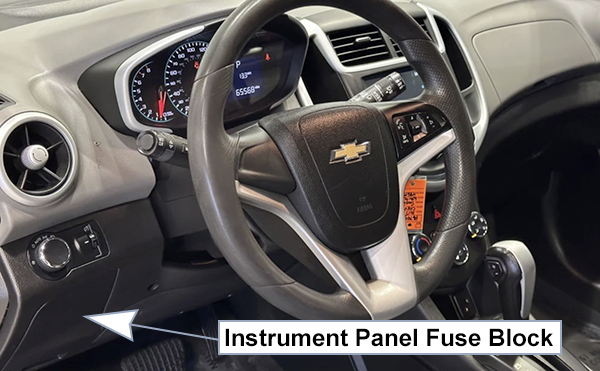 Chevrolet Sonic (2017-2020): Instrument panel fuse box location