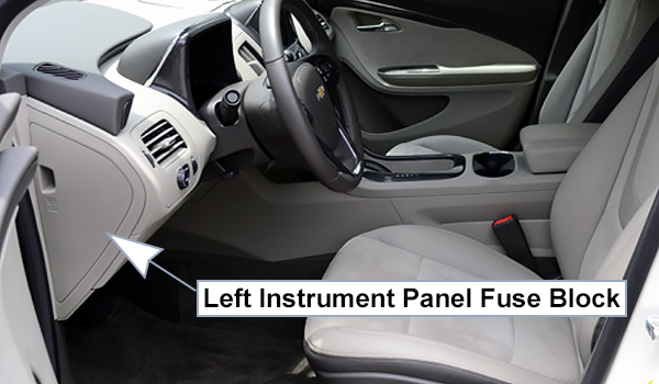 Chevrolet Volt (2011-2015): Left instrument panel fuse box location