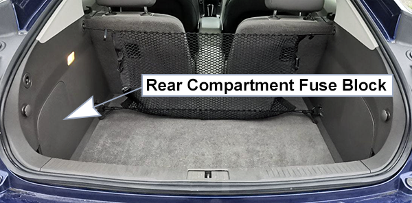 Chevrolet Volt (2011-2015): Rear compartment fuse box location