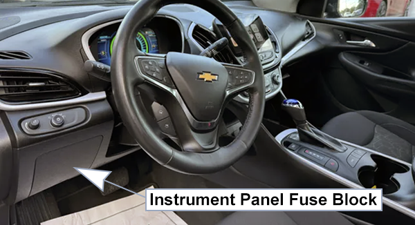 Chevrolet Volt (2016-2019): Instrument panel fuse box location