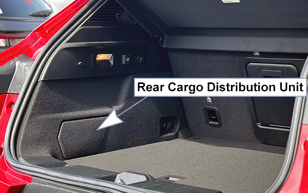 Dodge Hornet (2023-2024): Rear compartment fuse box location