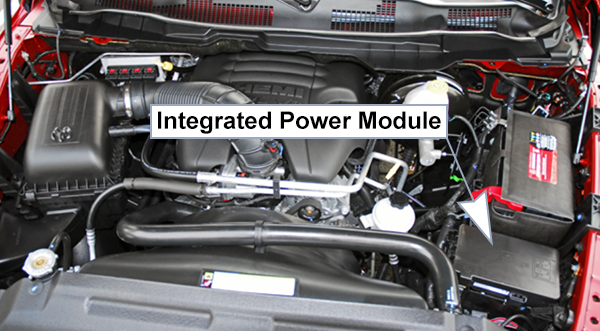 Dodge Ram (2009-2010): Engine compartment fuse box location