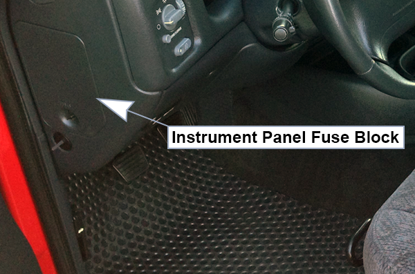 GMC Sonoma (1994-2004): Instrument panel fuse box location 