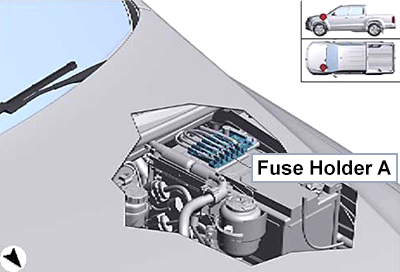 Volkswagen Amarok (2016-2022): Fuse Holder A Location