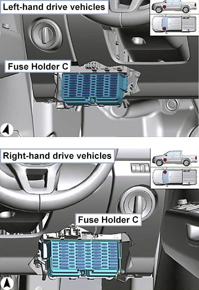 Volkswagen Amarok (2016-2022): Fuse Holder C Location