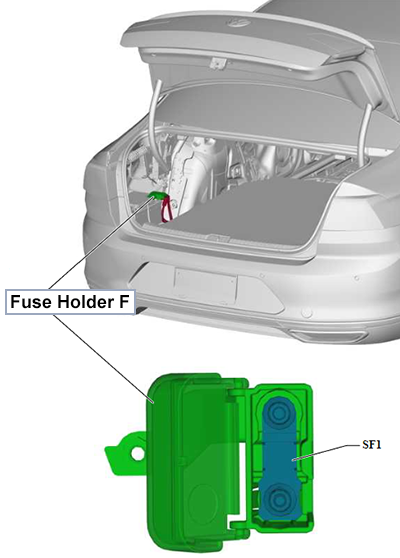 Volkswagen Passat (B8; 2019-2023): Fuse Holder F