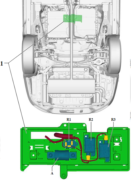 Volkswagen Passat (B8; 2019-2023): Switching unit for high-voltage battery