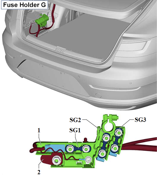 Volkswagen Arteon (2020-2023): Fuse Holder G