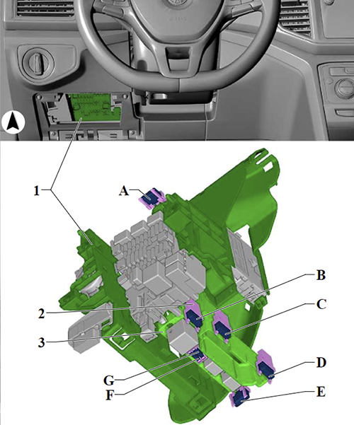 Volkswagen Atlas / Teramont (2021-2023): Single Fuse Bracket