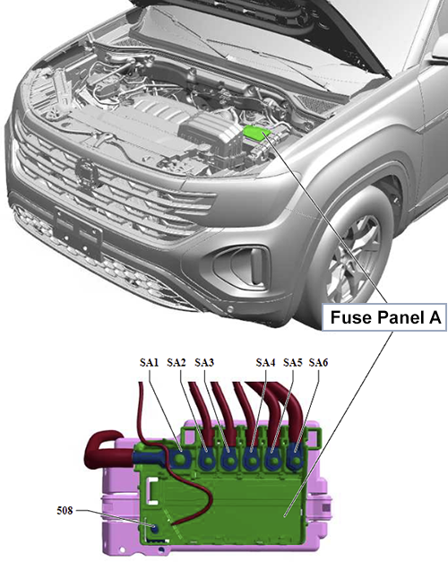 Volkswagen Atlas / Teramont (2024): Fuse Panel A