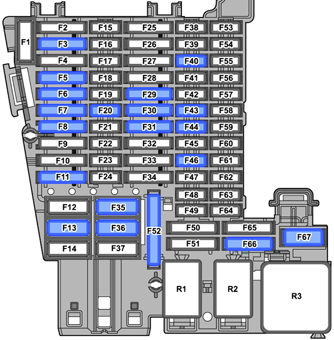 Volkswagen Atlas / Teramont (2024): Instrument panel fuse box diagram