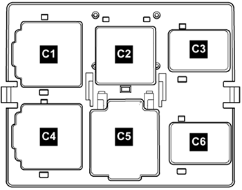 Volkswagen Caddy (2003-2005): Relay carrier under electronics box