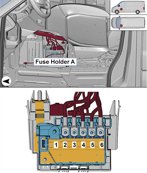 Volkswagen Crafter (2016-2018): Fuse Holder A