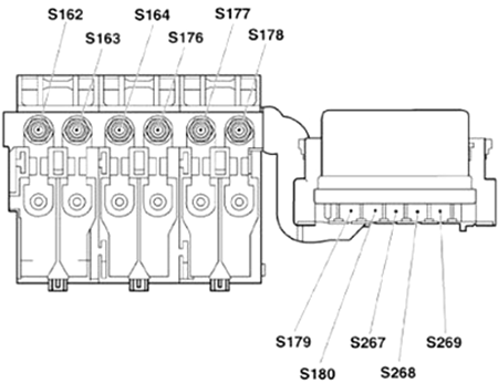 Volkswagen Fox (2004-2008): Engine compartment fuse box diagram