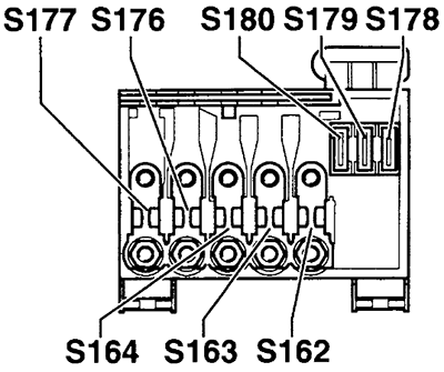 Volkswagen Golf IV / Jetta (1998-2005): Engine compartment fuse box diagram