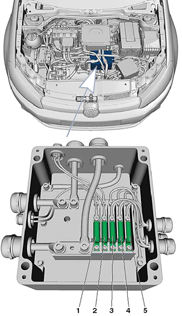 Volkswagen Golf VI (2009-2013): Fuse Holder D