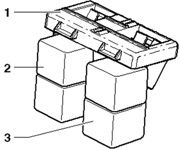 Volkswagen Golf VI (2009-2013): Auxiliary Relay Panel under Electronics Box (ver.2)