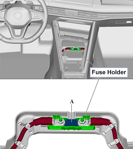 Volkswagen Golf VIII eHybrid (2020-2023): Voltage Converter Fuse S412