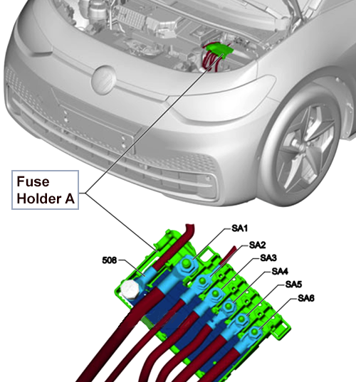 Volkswagen ID.3 (2020-2022): Fuse Holder A