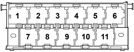 Volkswagen Lupo (1998-2001): Relay carrier above the fuse panel