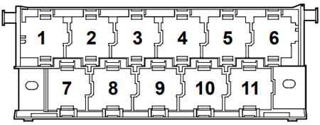 Volkswagen Lupo (2001-2005): Relay carrier above the fuse panel