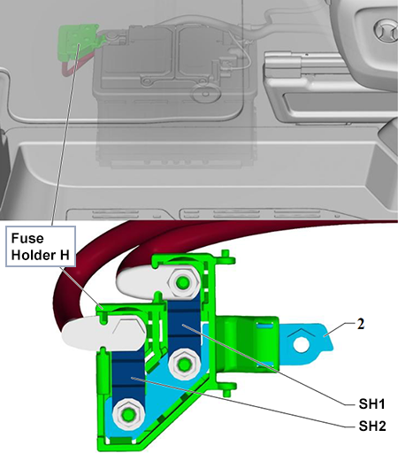 Volkswagen Multivan (T7; 2022-2024): Fuse Holder H