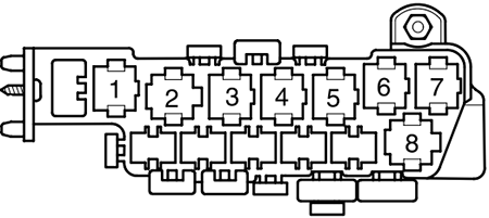 Volkswagen Passat (B5.5; 2001-2005): Auxiliary relay panel behind relay panel