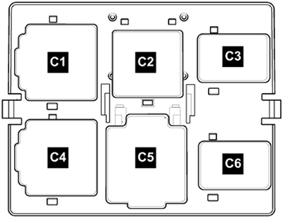 Volkswagen Passat (B6; 2006-2010): Relay Carrier under Electronics Box