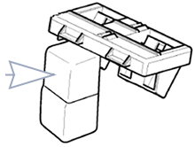 Volkswagen Passat (B6; 2006-2010): Additional relay carrier, under electronics box