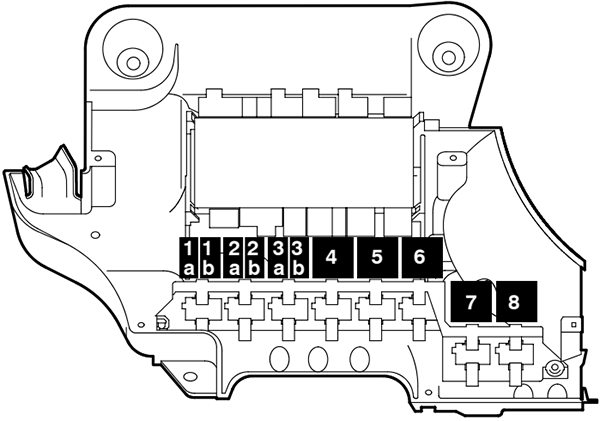 Volkswagen Phaeton (2004-2006): Relay panel