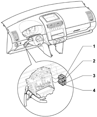 Volkswagen Polo (Mk4; 2002-2005): Additional Fuses