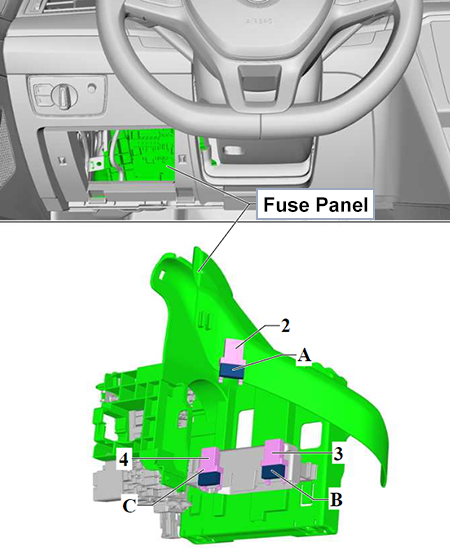 Volkswagen Taos (2019-2023): Additional Fuse Bracket