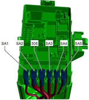 Volkswagen Tiguan (2016-2020): Fuse Panel A