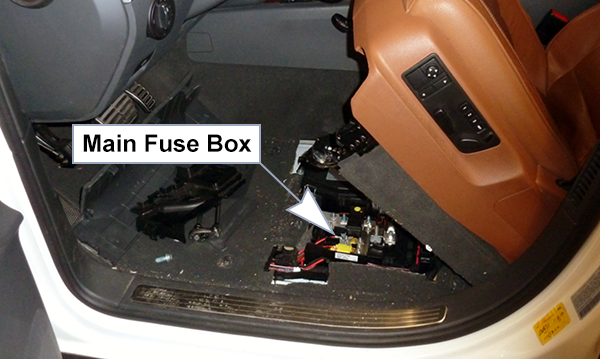 Volkswagen Touareg (2006-2010): Main Fuse Box Location