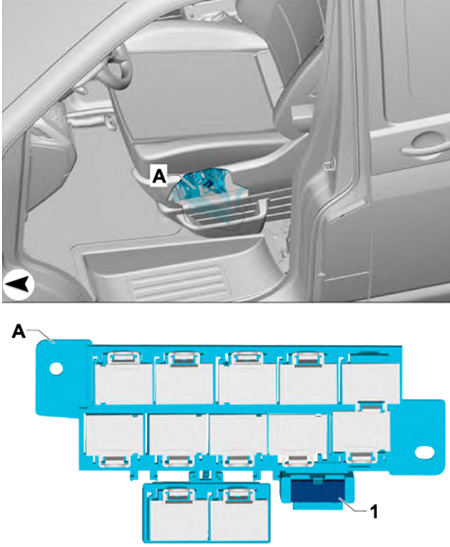 Volkswagen Transporter (T6; 2015-2019): Fuse 31 in fuse holder H