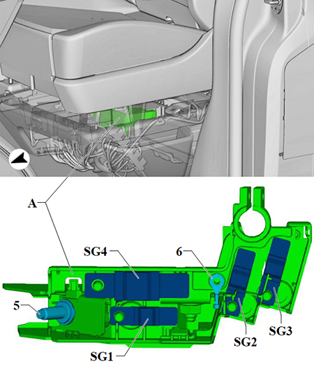 Volkswagen Transporter (T6.1; 2019-2021): Fuse Holder G