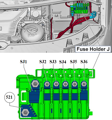 Volkswagen Transporter (T6.1; 2019-2021): Fuse Holder J