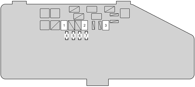 Scion iQ (2012): Engine compartment fuse box#3 diagram