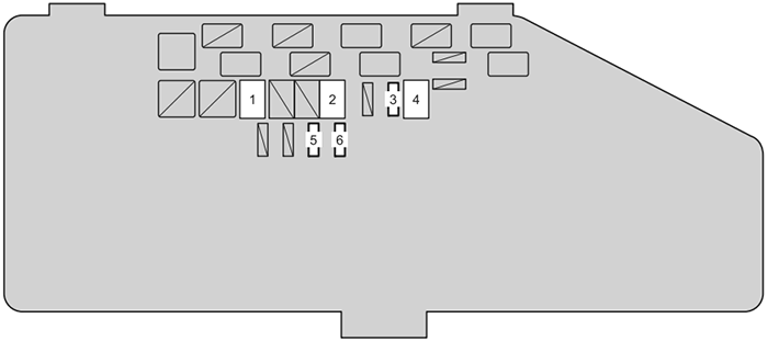 Toyota iQ (2012): Engine compartment fuse box #3 diagram