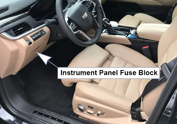 Cadillac XTS (2018-2019): Instrument panel fuse box location