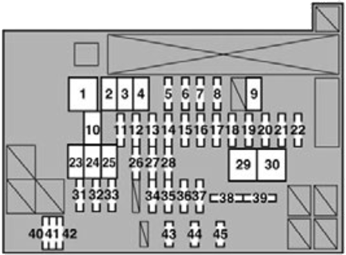 Lexus CT 200H (2011): Engine compartment fuse box diagram