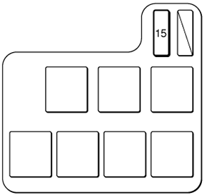 Toyota RAV4 (1998): Engine compartment fuse box #3 diagram
